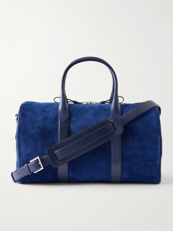 Leather-Trimmed Suede Weekend Bag Leather-Trimmed Suede Weekend Bag