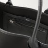 East-West Leather-Trimmed Cotton-Canvas Tote Bag - E1