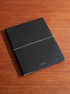 Large Logo-Print Full-Grain Cachemire Leather Notebook Large Logo-Print Full-Grain Cachemire Leather Notebook