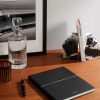 Large Logo-Print Full-Grain Cachemire Leather Notebook - OU