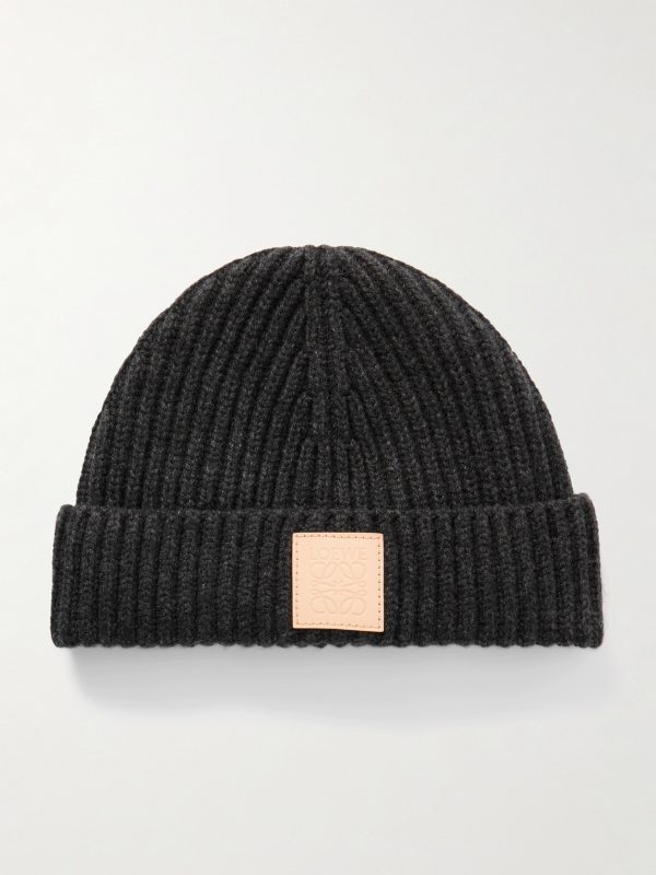 Logo-Appliquéd Ribbed Cashmere Beanie Logo-Appliquéd Ribbed Cashmere Beanie