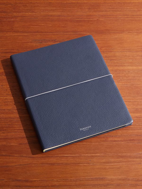 Large Logo-Print Full-Grain Cachemire Leather Notebook Large Logo-Print Full-Grain Cachemire Leather Notebook