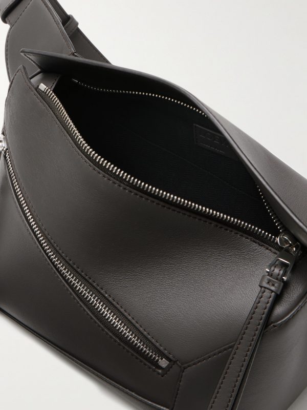 Puzzle Edge Small Leather Belt Bag - E1