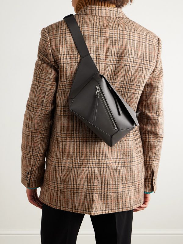Puzzle Edge Small Leather Belt Bag - OU