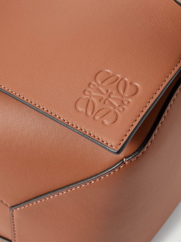 Puzzle Edge Large Logo-Debossed Leather Messenger Bag - CU Puzzle Edge Large Logo-Debossed Leather Messenger Bag - CU