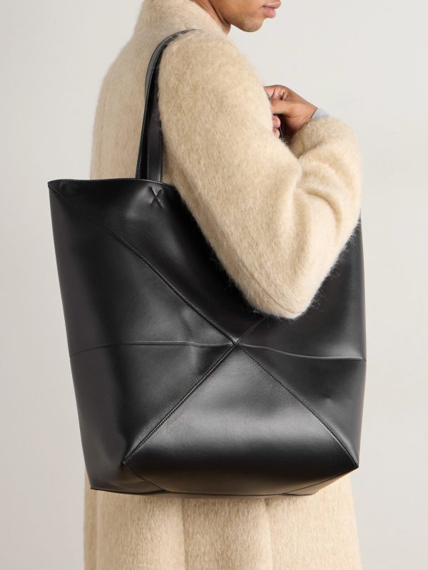Puzzle Large Panelled Leather Tote Bag - E2