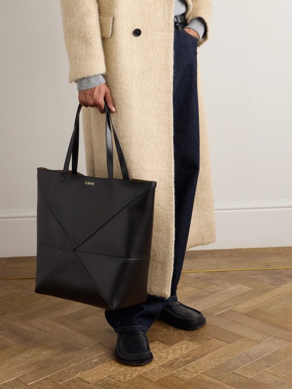 Puzzle Large Panelled Leather Tote Bag - OU
