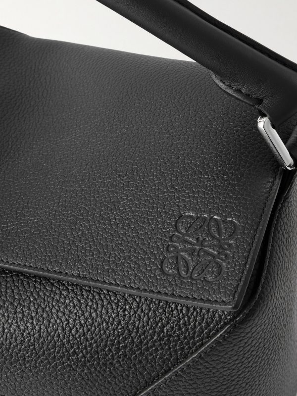 Puzzle Edge Large Logo-Debossed Full-Grain Leather Messenger Bag - CU Puzzle Edge Large Logo-Debossed Full-Grain Leather Messenger Bag - CU