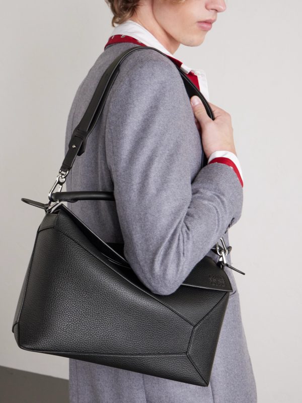 Puzzle Edge Large Logo-Debossed Full-Grain Leather Messenger Bag - FR Puzzle Edge Large Logo-Debossed Full-Grain Leather Messenger Bag - FR