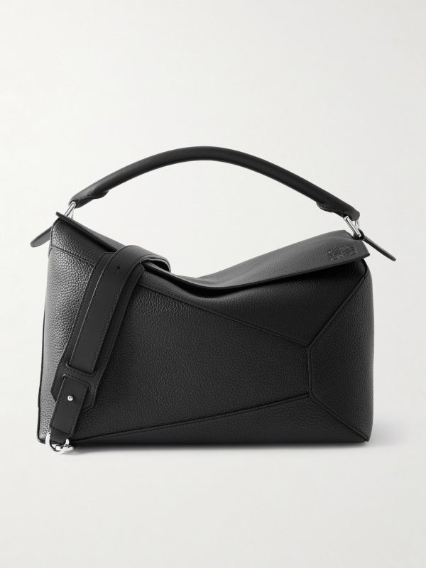 Puzzle Edge Large Logo-Debossed Full-Grain Leather Messenger Bag Puzzle Edge Large Logo-Debossed Full-Grain Leather Messenger Bag