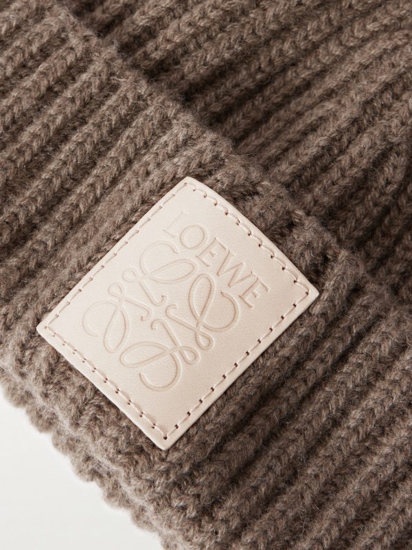 Logo-Appliquéd Ribbed Cashmere Beanie - CU
