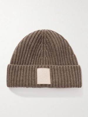 Logo-Appliquéd Ribbed Cashmere Beanie Logo-Appliquéd Ribbed Cashmere Beanie
