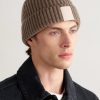 Logo-Appliquéd Ribbed Cashmere Beanie - OU
