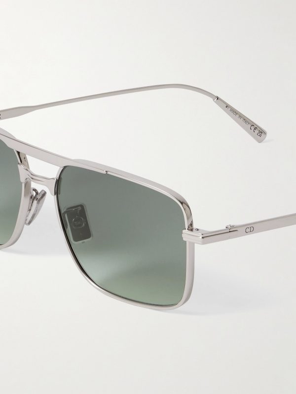 DiorBlackSuit S17U D-Frame Silver-Tone Sunglasses - CU