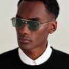 DiorBlackSuit S17U D-Frame Silver-Tone Sunglasses - OU