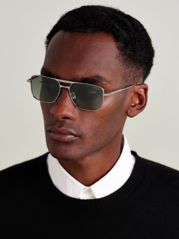 DiorBlackSuit S17U D-Frame Silver-Tone Sunglasses - OU