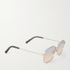 CD Diamond S4U Geometric Silver-Tone and Tortoiseshell Acetate Sunglasses - FR CD Diamond S4U Geometric Silver-Tone and Tortoiseshell Acetate Sunglasses - FR