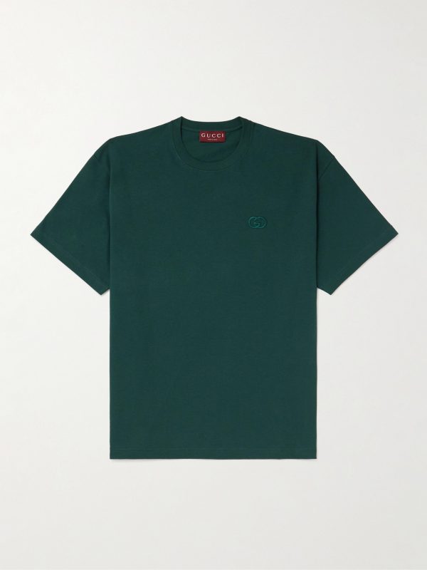 Logo-Embroidered Cotton-Jersey T-Shirt