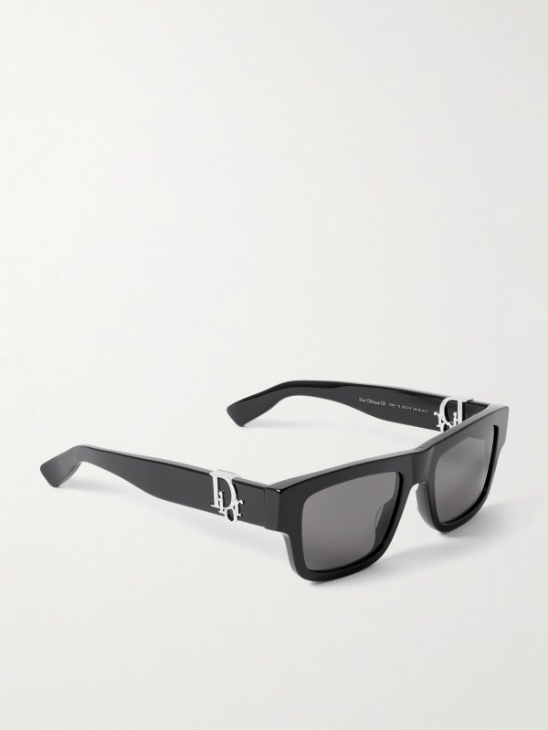 Dior Oblique S3I Rectangular-Frame Acetate Sunglasses - FR