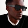 Dior Oblique S3I Rectangular-Frame Acetate Sunglasses - OU