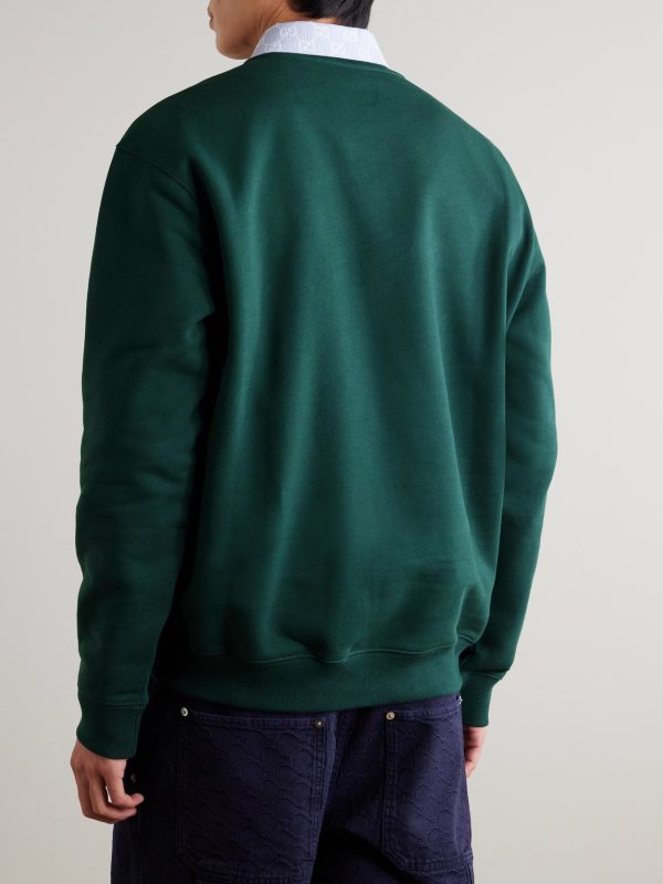 Logo-Embossed Cotton-Jersey Sweatshirt - BK Logo-Embossed Cotton-Jersey Sweatshirt - BK