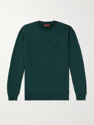 Logo-Embossed Cotton-Jersey Sweatshirt Logo-Embossed Cotton-Jersey Sweatshirt