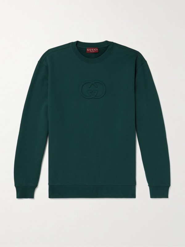 Logo-Embossed Cotton-Jersey Sweatshirt Logo-Embossed Cotton-Jersey Sweatshirt