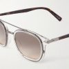 DiorBlackSuit S14I Square-Frame Acetate and Silver-Tone Sunglasses - CU