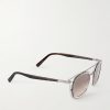 DiorBlackSuit S14I Square-Frame Acetate and Silver-Tone Sunglasses - FR