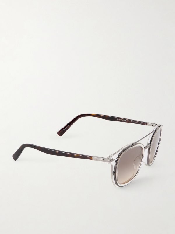 DiorBlackSuit S14I Square-Frame Acetate and Silver-Tone Sunglasses - FR