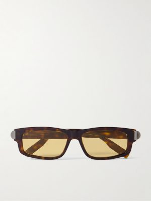 CD Icon S2I Rectangular-Frame Tortoiseshell Acetate Sunglasses