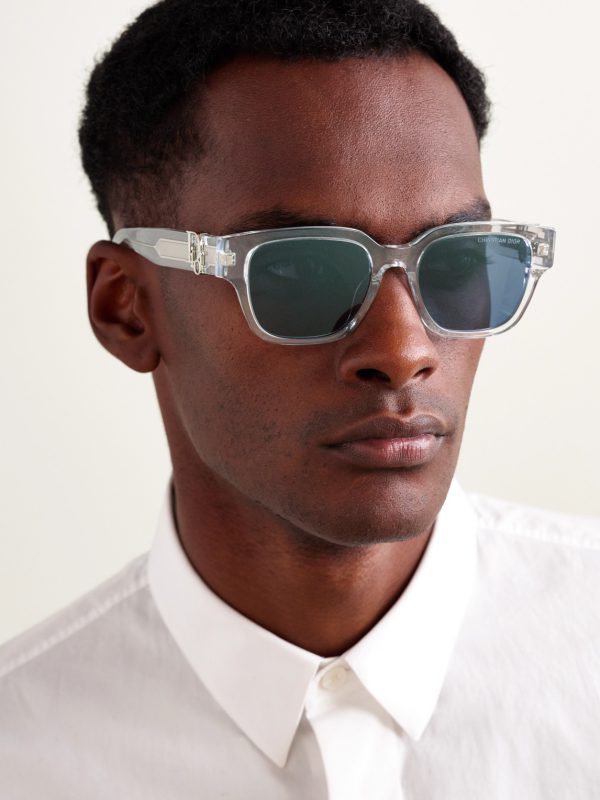 Dior Oblique S1I Transparent Square Acetate Sunglasses - OU Dior Oblique S1I Transparent Square Acetate Sunglasses - OU