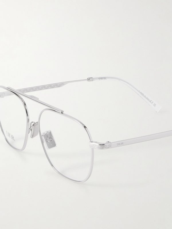 DiorBotanicaO S6U Geometric Silver-Tone Glasses - CU