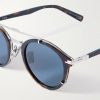 DiorBlackSuit R7U Tortoiseshell Acetate and Silver-Tone Round-Frame Sunglasses - CU DiorBlackSuit R7U Tortoiseshell Acetate and Silver-Tone Round-Frame Sunglasses - CU