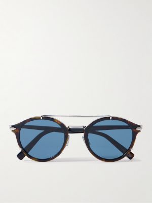 DiorBlackSuit R7U Tortoiseshell Acetate and Silver-Tone Round-Frame Sunglasses DiorBlackSuit R7U Tortoiseshell Acetate and Silver-Tone Round-Frame Sunglasses