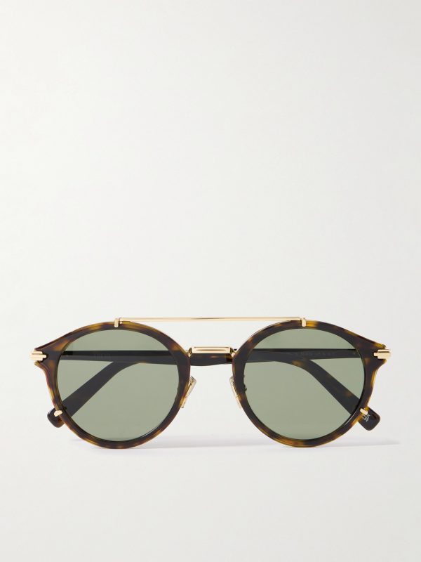 DiorBlackSuit R7U Tortoiseshell Acetate and Gold-Tone Round-Frame Sunglasses DiorBlackSuit R7U Tortoiseshell Acetate and Gold-Tone Round-Frame Sunglasses