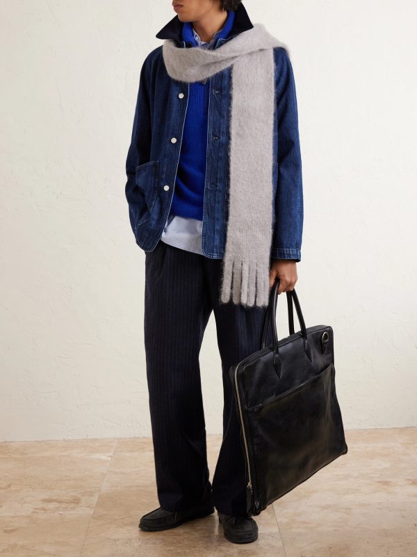 Closer Full-Grain Leather Suit Carrier - OU Closer Full-Grain Leather Suit Carrier - OU