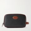 Leather-Trimmed BioVeg Scotchgrain Wash Bag Leather-Trimmed BioVeg Scotchgrain Wash Bag