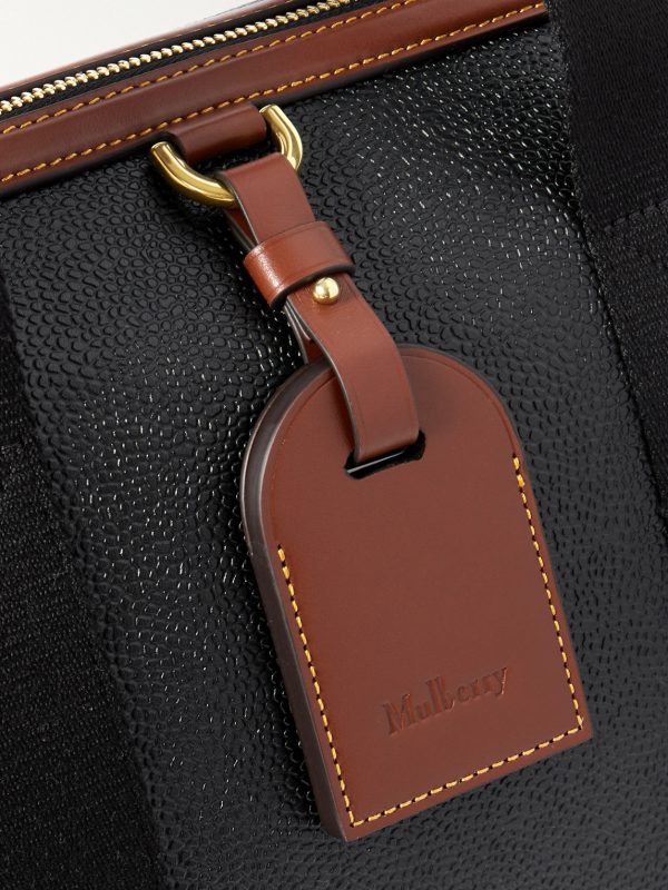 Heritage Day Clipper Small Leather-Trimmed Scotchgrain Weekend Bag - CU