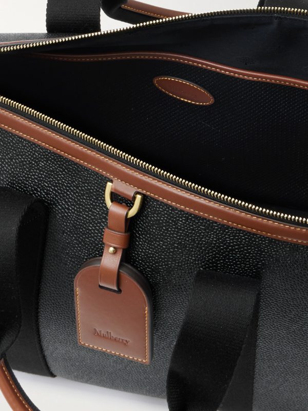 Heritage Day Clipper Small Leather-Trimmed Scotchgrain Weekend Bag - E1