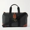 Heritage Day Clipper Small Leather-Trimmed Scotchgrain Weekend Bag