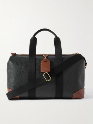 Heritage Day Clipper Small Leather-Trimmed Scotchgrain Weekend Bag Heritage Day Clipper Small Leather-Trimmed Scotchgrain Weekend Bag