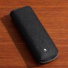Cross-Grain Leather Pen Pouch