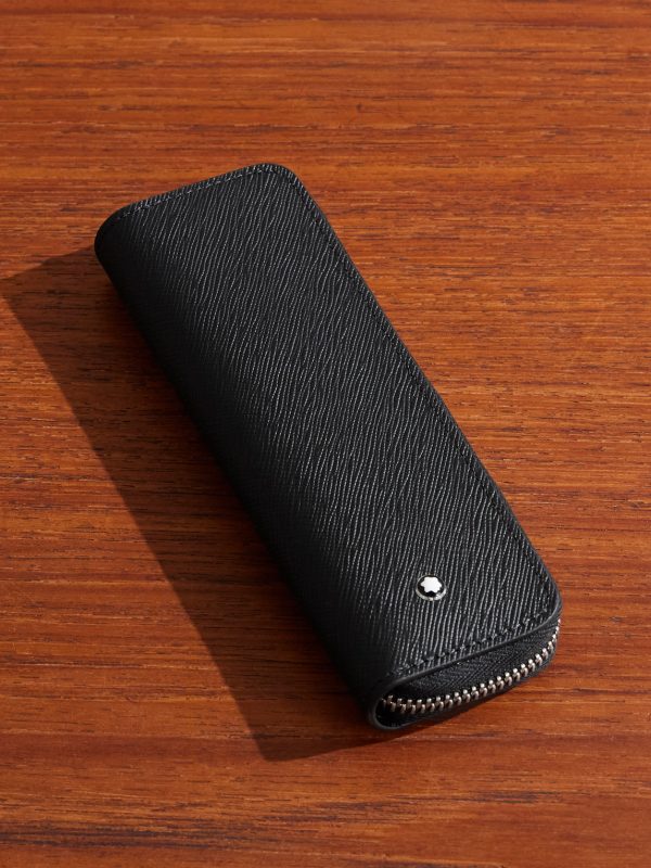 Cross-Grain Leather Pen Pouch