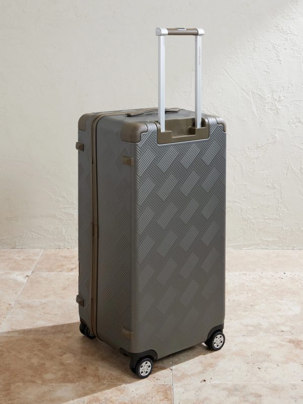 #MY4810 Extreme 3.0 Leather-Trimmed Polycarbonate Check-In Suitcase - BK #MY4810 Extreme 3.0 Leather-Trimmed Polycarbonate Check-In Suitcase - BK