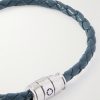 Meisterstück 3-Ring Stainless Steel and Woven Leather Bracelet - CU Meisterstück 3-Ring Stainless Steel and Woven Leather Bracelet - CU