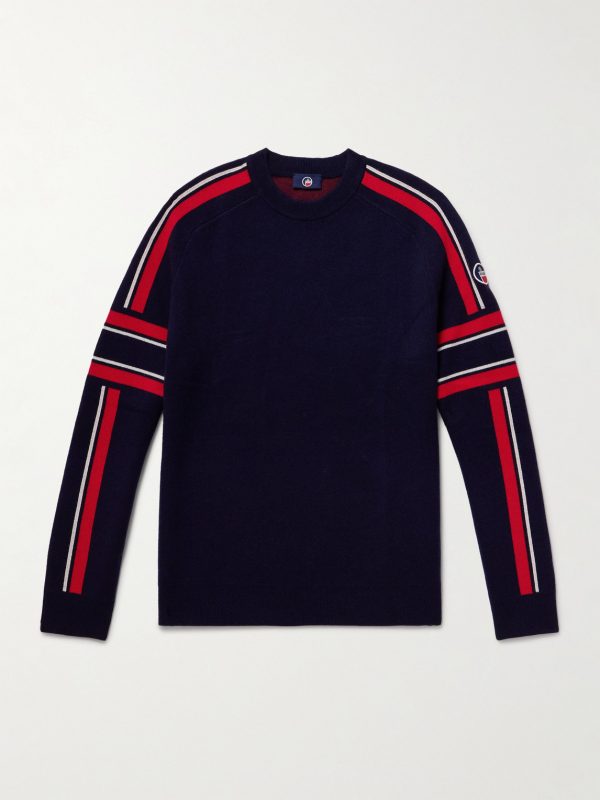 Spectavia Logo-Appliquéd Wool and Cashmere-Blend Jacquard Sweater