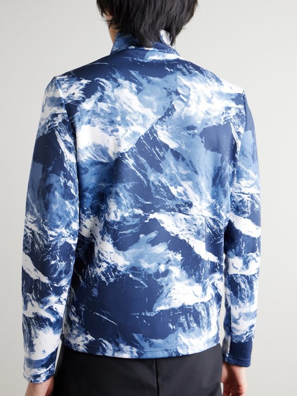 Timothy Printed Half-Zip Ski Base Layer - BK