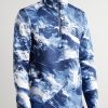 Timothy Printed Half-Zip Ski Base Layer - FR