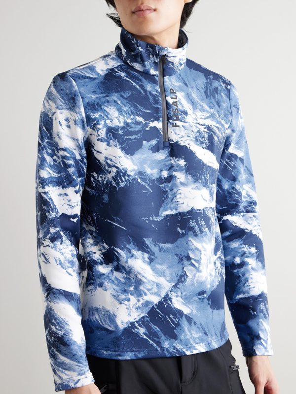 Timothy Printed Half-Zip Ski Base Layer - FR